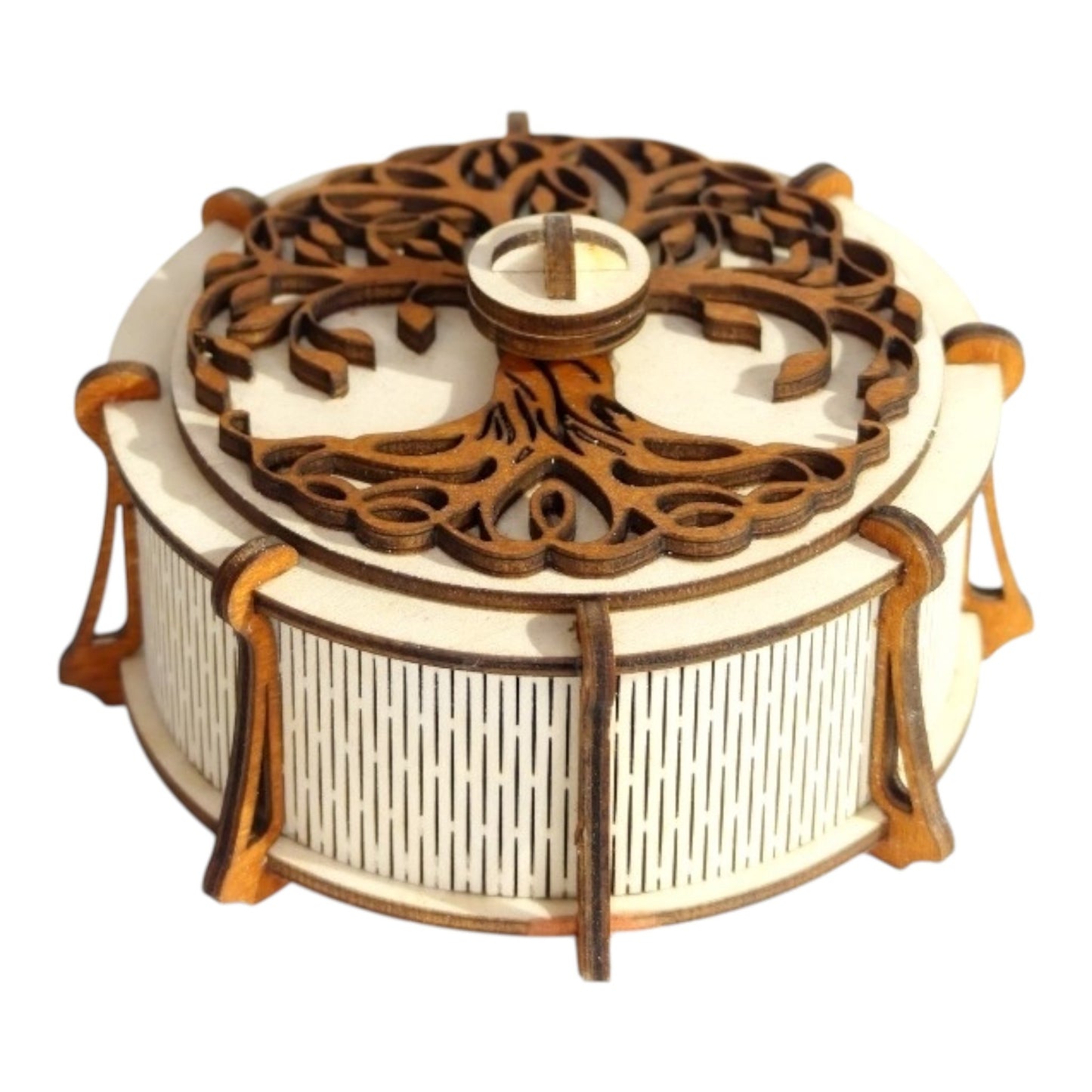 Boite à bijoux, avec fleur de vie d'inspiration zen et bien être , grossiste en lithothérapie et ésotérisme fabrication française et artisanale