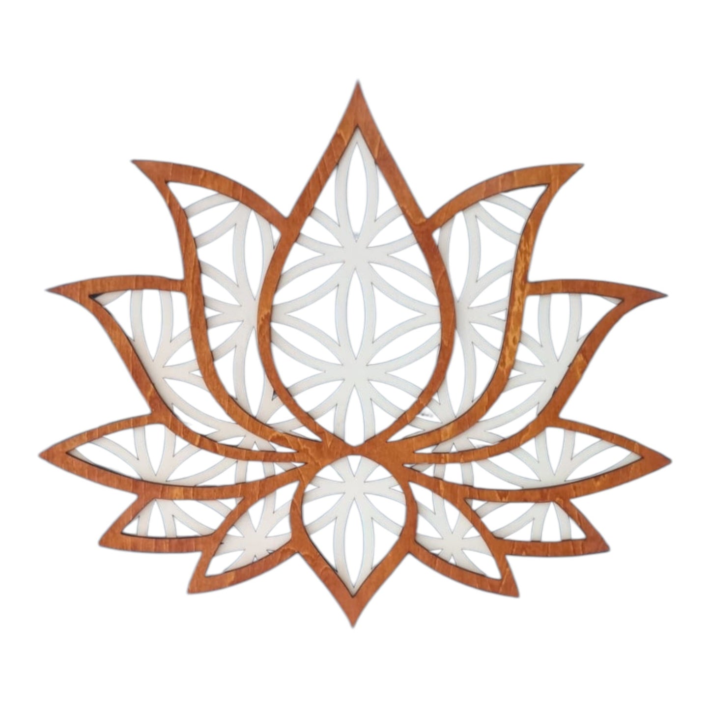 Tableau Lotus et fleur de vie, grossiste en lithothérapie et ésotérisme , inspiration zen et bien-être fabrication française et artisanale