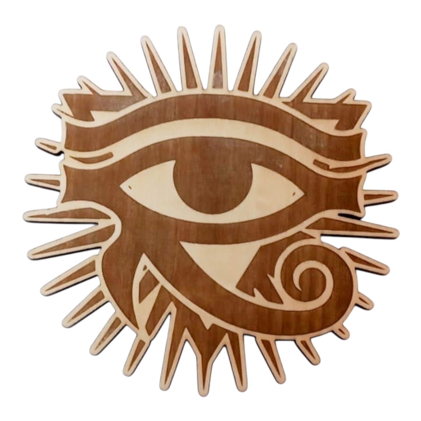 Plaque de rechargement oeil d'horus rechargement fleur de vie , ésotérisme , symbole sacrés, bien être lithothérapie fabrication francaise et artisanale en gravure et découpe laser