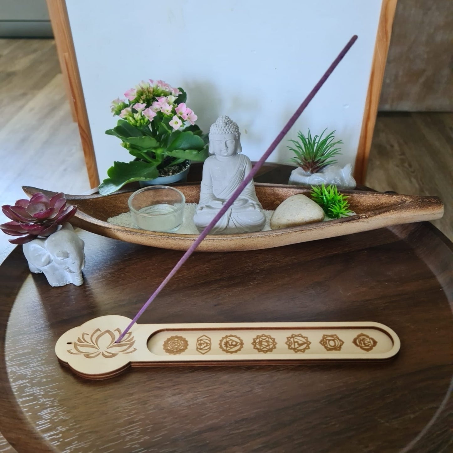 grossiste en lithothérapie porte encens en bois inspiration bien être et ésotérisme fabrication francaise et artisanale