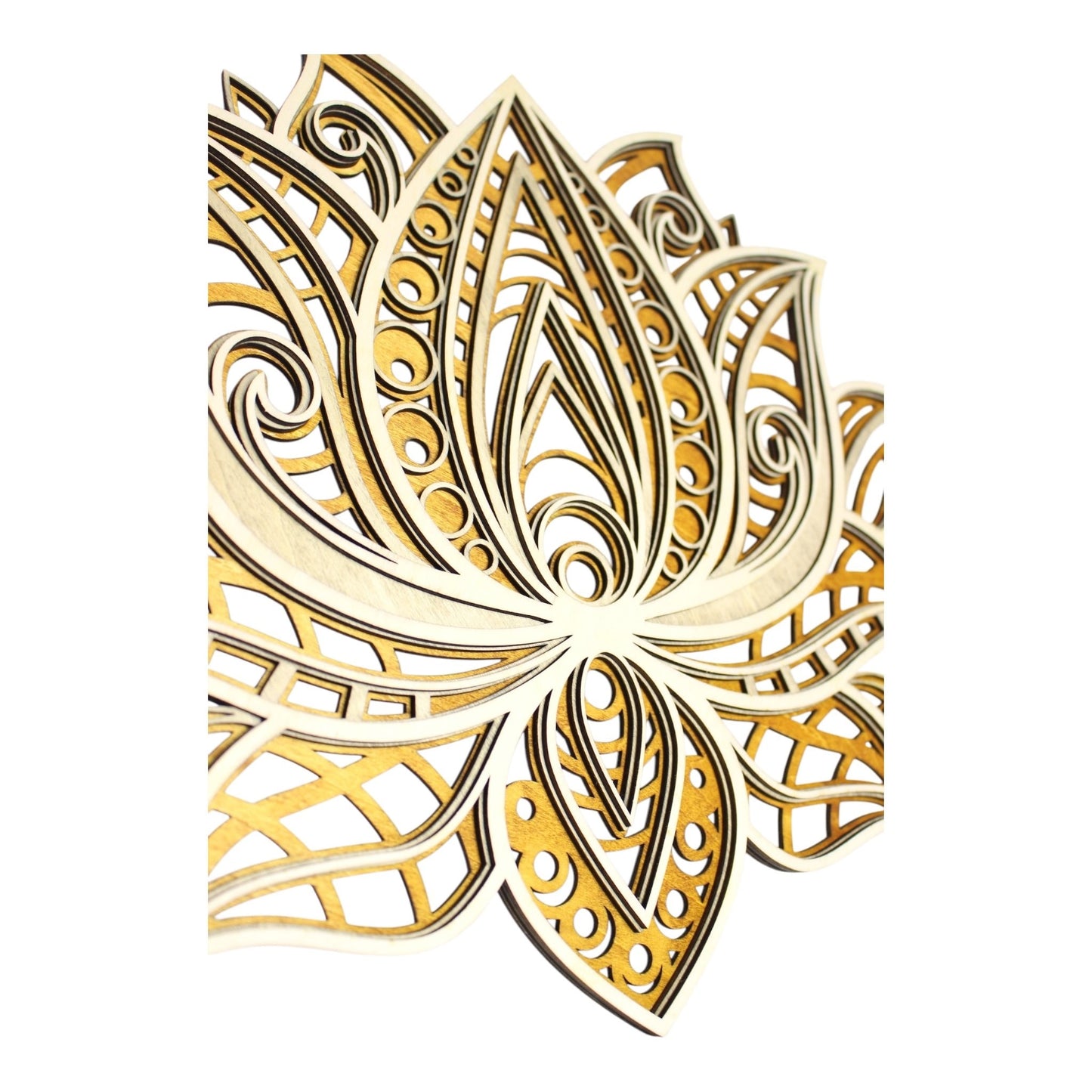 Tableau en bois Fleur de Lotus , inspiration zen et bien-être fabrication française et artisanale , grossiste en lithothérapie et ésotérisme