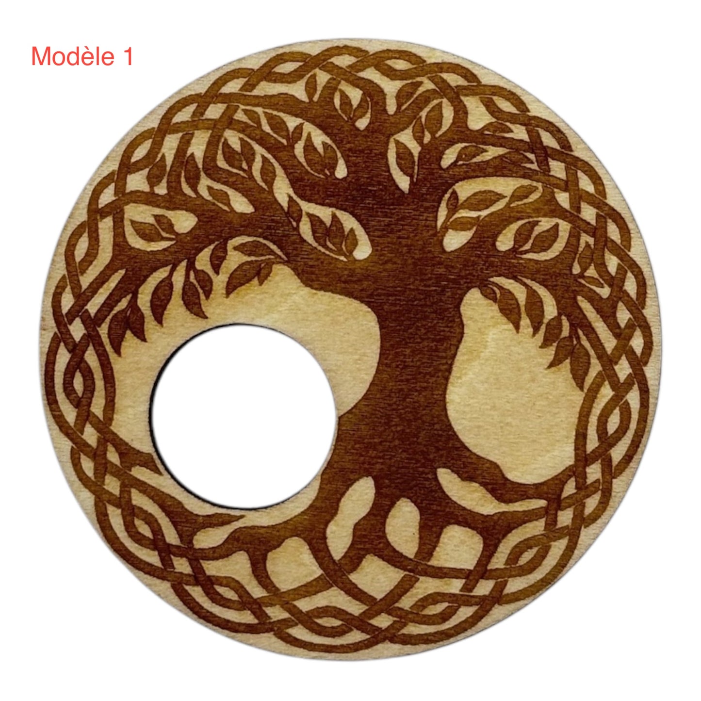Support à pierre en bois Arbre de vie celtique , grossiste en lithothérapie et ésotérisme fabrication française et artisananle , inspiration bien-être et zen 