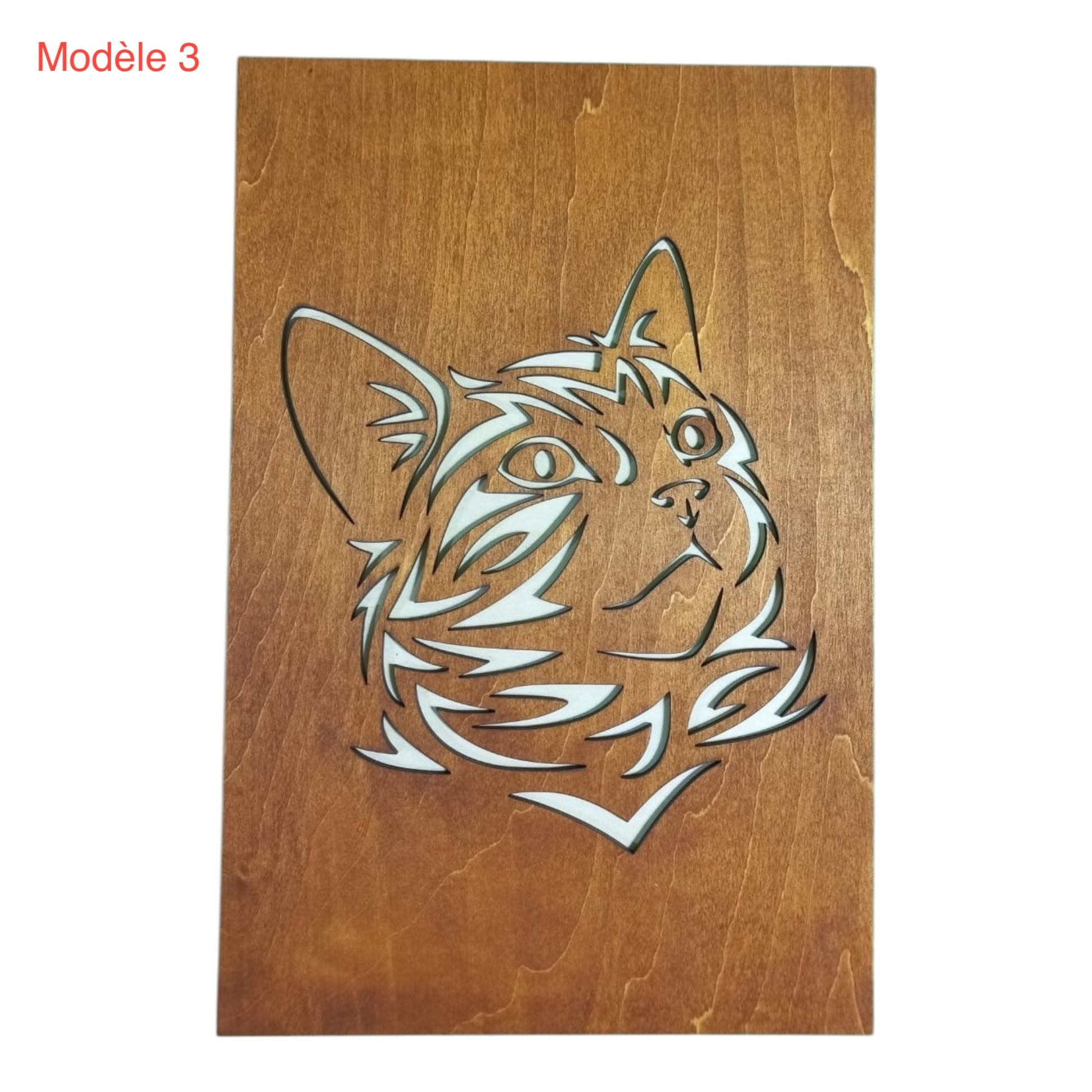 Tableau en bois, Chat gauche, fabrication française et artisanale, inspiration bien-être et zen , grossiste en lithothérapie et ésotérisme 